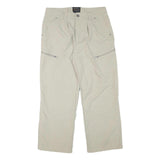 KILLTEC Mens Relaxed Beige Polyester Blend Zip Trousers W34 L28 Outdoor Casual