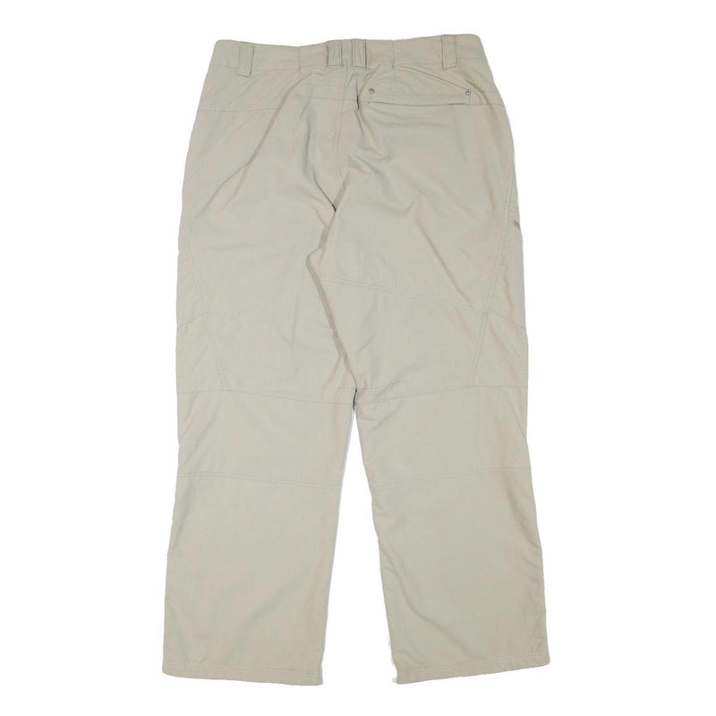 KILLTEC Mens Relaxed Beige Polyester Blend Zip Trousers W34 L28 Outdoor Casual
