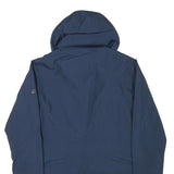 JACK WOLFSKIN Womens Blue Outdoor Jacket S Polyester Blend Zip Hooded Plain