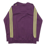 ADIDAS Womens Purple & Light Blue Track Jacket UK 16 Polyester Zip Athletic