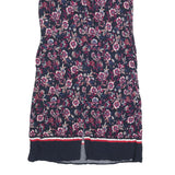 TOMMY HILFIGER Womens Blue Floral Shirt Dress Cotton Blend Sleeveless S Button