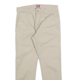 LEVI'S Mens Cotton Blend Beige Regular Zip Trousers W29 L25 Casual Classic Fit