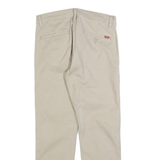 LEVI'S Mens Cotton Blend Beige Regular Zip Trousers W29 L25 Casual Classic Fit