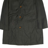 Mens Black Jacket L Cotton Classic Button Closure Plain Casual Outerwear