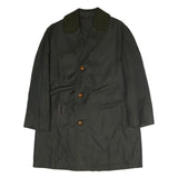 Mens Black Jacket L Cotton Classic Button Closure Plain Casual Outerwear