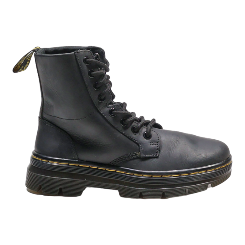 DR MARTENS Combs Lace-Up Boots Black Leather Womens UK 3