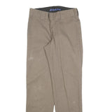 DICKIES Mens Cotton Blend Beige Regular Fit Straight Leg Trousers W29 L32