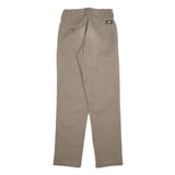 DICKIES Mens Cotton Blend Beige Regular Fit Straight Leg Trousers W29 L32