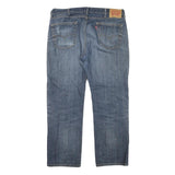 LEVI'S Mens Regular Blue Denim Straight Jeans W38 L29 Classic Cotton Blend Zip