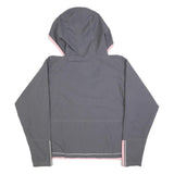 REEBOK Womens Grey & Pink Lightweight Zip Jacket UK 14 Polyester Blend Hooded