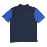 CARHARTT Mens Blue & Navy United Short Sleeve Polo Shirt M Cotton Blend Workwear