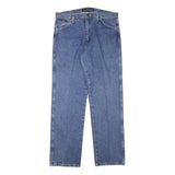 WRANGLER Mens Blue Cotton Blend Regular Straight Jeans W34 L32 Classic Design