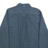 TOMMY HILFIGER Mens Blue Green Checked Shirt M Cotton Long Sleeve Casual
