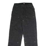 DICKIES Mens Black Regular Jeans Denim W26 L29 Workwear Button Closure
