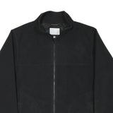 FASHION PROMO Mens Black Jacket L Polyester Blend Plain Zip Casual Outdoor