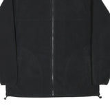 FASHION PROMO Mens Black Jacket L Polyester Blend Plain Zip Casual Outdoor