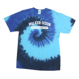 PORT & COMPANY Mens Blue Tie Dye T-Shirt M Short Sleeve Crew Neck Walker-Dixon