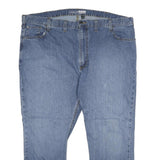 CARHARTT Mens Relaxed Blue Denim Jeans W48 L30 Zip Cotton Blend Workwear