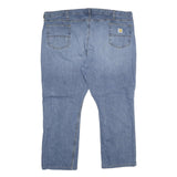 CARHARTT Mens Relaxed Blue Denim Jeans W48 L30 Zip Cotton Blend Workwear