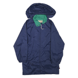 WOOLRICH Womens Navy Blue Outdoor Jacket M Polyester Blend Hooded Zip
