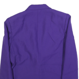 KORET Womens Purple Wool Blend Classic Jacket M Button Closure Plain Elegant