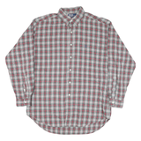 POLO RALPH LAUREN Mens Grey & Red Check Shirt L Button Down Collar Long Sleeve