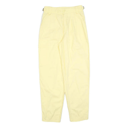 OUT OF AFRICA Womens Cotton Blend Light Yellow Relaxed Trousers W28 L30 Casual