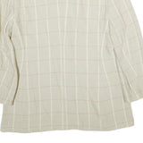 CERRUTI Womens Beige Cream Check Wool Blend Blazer Jacket UK 14 Tailored Button