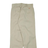 DICKIES Mens Beige Regular Fit Straight Leg Trousers W29 L30 Cotton Blend Zip