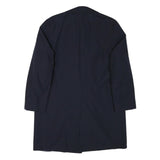 Mens Navy Plain Button Jacket L Cotton Blend Classic Smart Formal Outerwear