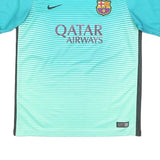 NIKE Barcelona 2016-17 Boys Blue Football Third Shirt XL Short Sleeve V-Neck