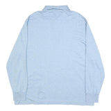 POLO RALPH LAUREN Mens Blue Long Sleeve Plain Polo Shirt XL Classic Style Casual