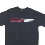 ADIDAS Mens Black Red & White Graphic T-Shirt XL Short Sleeve Crew Neck Cotton