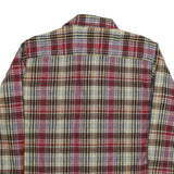 SATURDAYS Mens Red & Grey Plaid Shirt L Button Front Check Casual