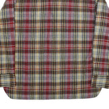 SATURDAYS Mens Red & Grey Plaid Shirt L Button Front Check Casual