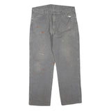 DICKIES Mens Jeans Grey Regular Straight Denim W40 L32 Workwear Utility Zip