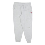FILA Mens Joggers Grey S W28 L26 Slim Tapered Cotton Blend Casual Activewear