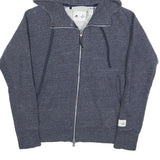 ADIDAS Womens Blue Zip Hoodie XS Cotton Blend Casual Zip Up Activewear