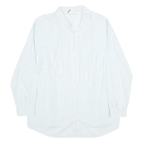 LAURA KENT Womens Blue & White Striped Shirt XL Cotton Blend Relaxed Fit Button