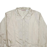 TUDOR COURT Womens Beige Nylon Button Jacket 3XL Lightweight Classic Outerwear