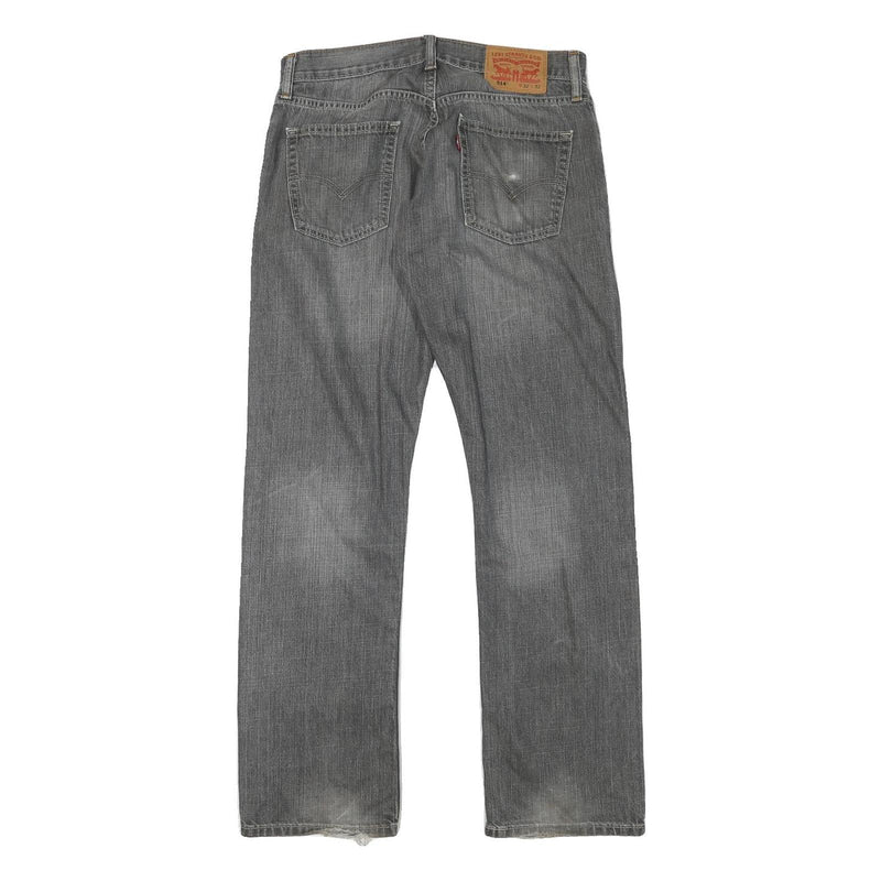 LEVI'S 514 Mens Jeans Grey Regular Straight Denim Medium W31 L31 Classic Fit Zip