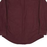 ST JOHNS BAY Mens Maroon Cotton Blend Shirt L Button Pocket Long Sleeve Casual