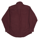 ST JOHNS BAY Mens Maroon Cotton Blend Shirt L Button Pocket Long Sleeve Casual