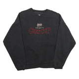 PUMA Mens Black Grey Cup Crew Neck L Cotton Blend Sweatshirt Casual Pullover
