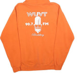 LEE Mens Orange WUVT Radio Print Pullover Hoodie M Cotton Blend Casual