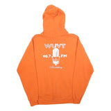 LEE Mens Orange WUVT Radio Print Pullover Hoodie M Cotton Blend Casual