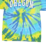COLORTONE Mens Blue Green & Yellow Tie Dye T-Shirt M Short Sleeve Crew Neck