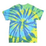 COLORTONE Mens Blue Green & Yellow Tie Dye T-Shirt M Short Sleeve Crew Neck