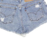 LEVI'S Womens Shorts Blue Distressed Denim M W30 Casual Cut-Off