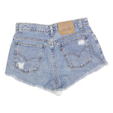 LEVI'S Womens Shorts Blue Distressed Denim M W30 Casual Cut-Off